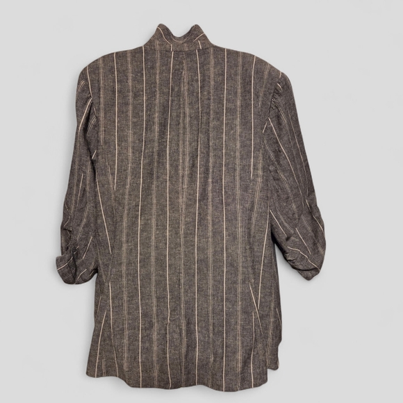 Lane Bryant Charcoal Striped Blazer - Picture 2 of 6